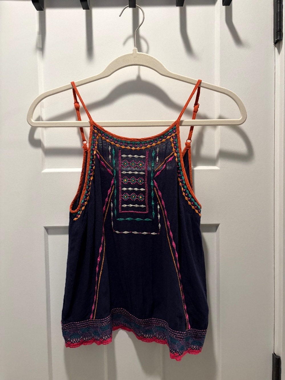 Flying Tomato Embroidered Tank Top From Anthropologie Size M